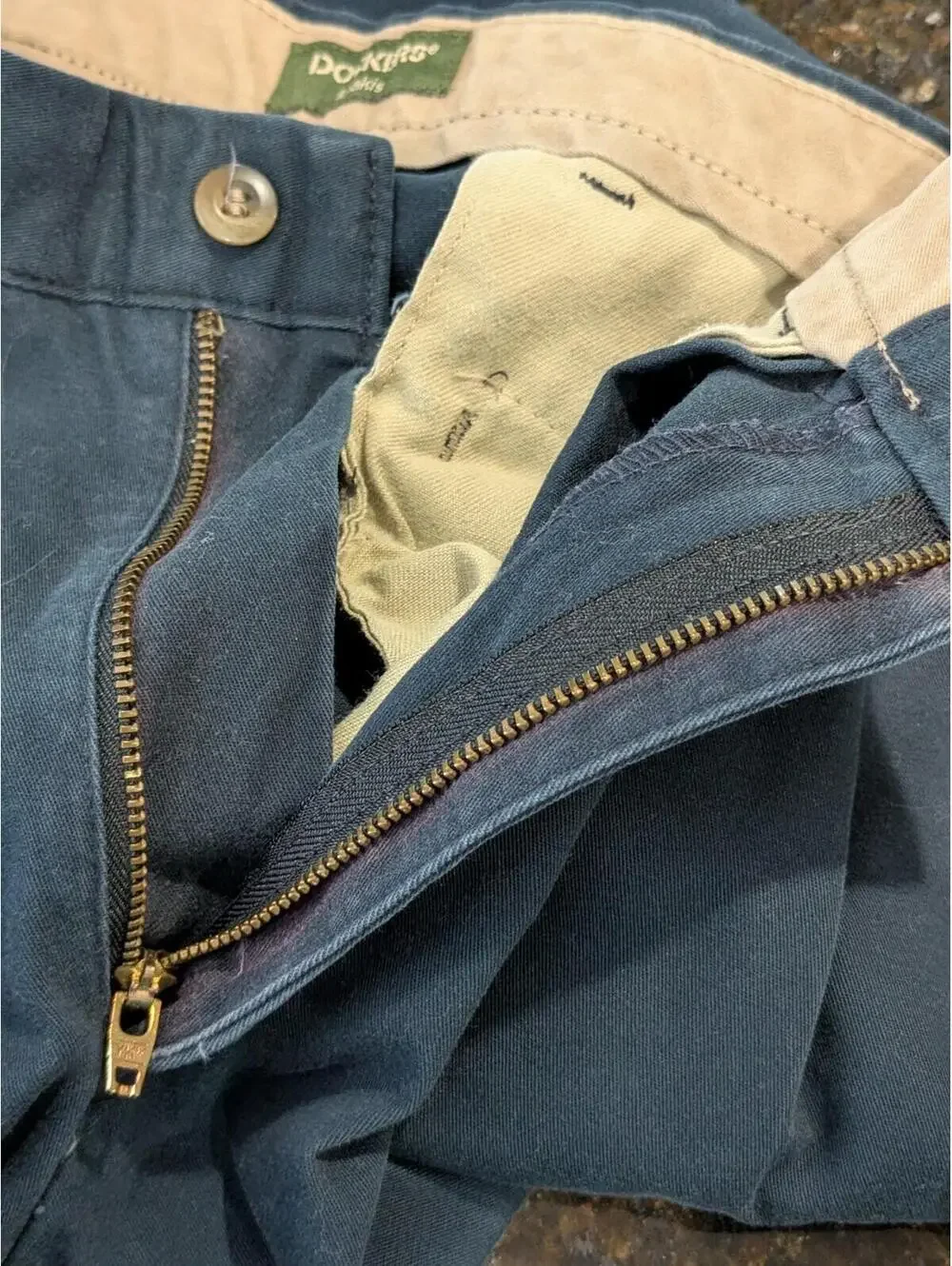 Dockers Khakis Men’s Cotton Chinos, Blue, W32 L30, Relaxed Fit, Vintage 1990's